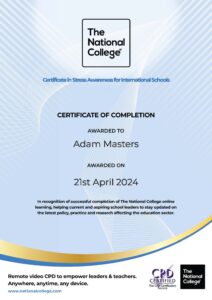 Adam Masters - Certificate-in-stress-awareness-completion-certificate