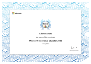Microsoft Innovative Educator Expert 2021-2022
